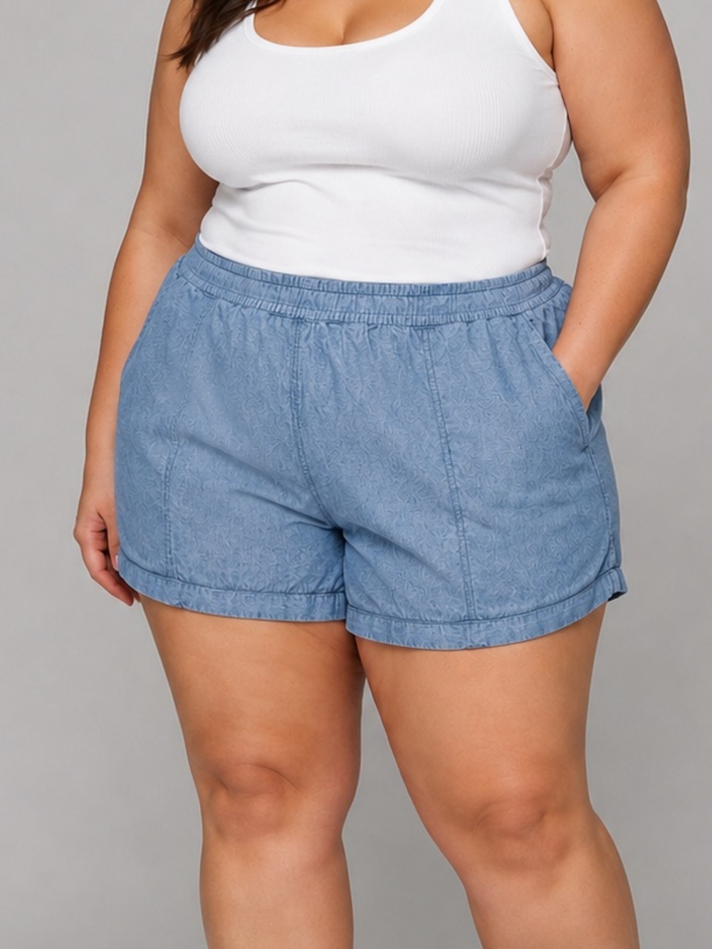 😍CLEARANCE -  OLD NAVY Chambray  High Rise Shorts size XL